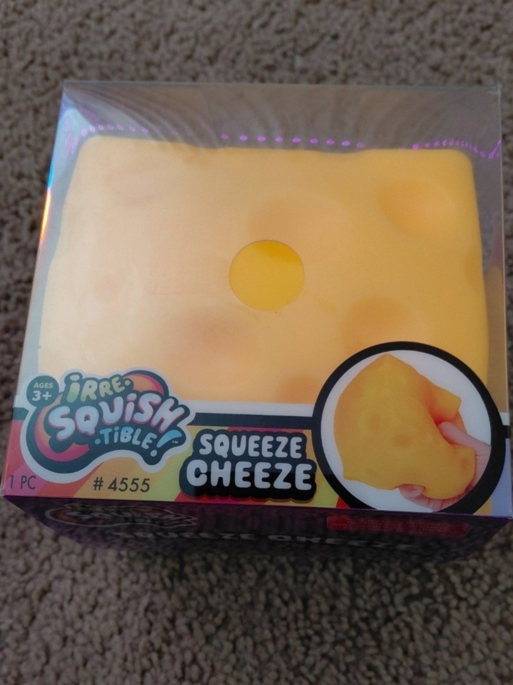 Squeeze Cheeze Stress Toy - Yellow